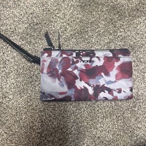 Tumi Voyageur double zip wristlet nylon floral